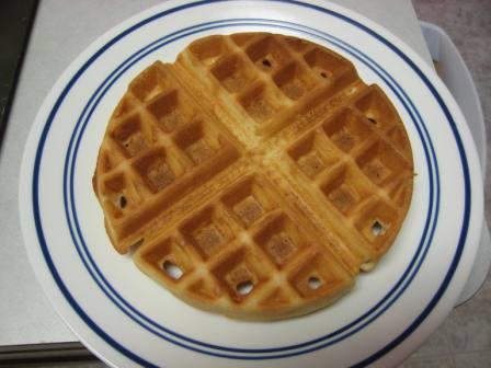 The first waffle!